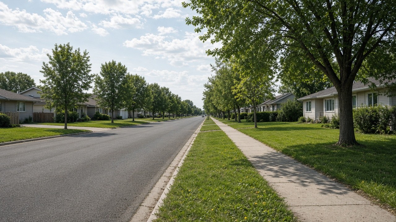 Edmonton city driving scene